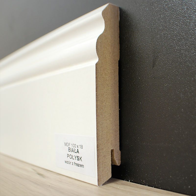 Listwa biała MDF 100/18