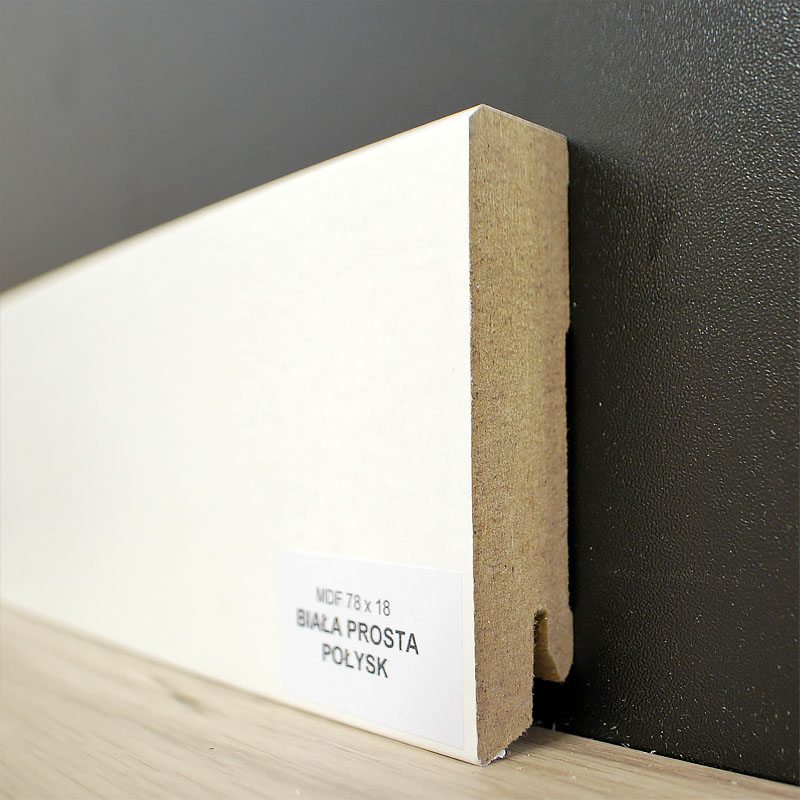 Listwa biała MDF 78/18